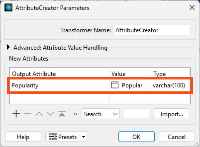 Setting Popularity